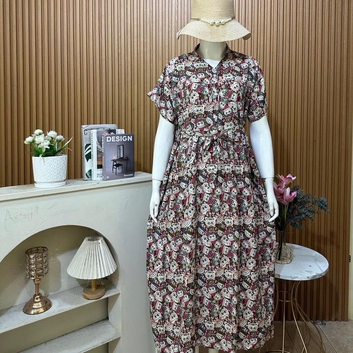 Hot Produk Daster Kerah Shanghai /Daster Kancing Depan/Daster Murah Rayon Wanita Bumil Panjang Busui