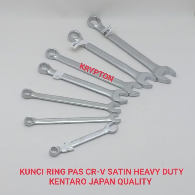 KUNCI RING PAS 8-15MM CR-V SATIN HEAVY DUTY KENTARO JAPAN QUALITYRUSTY