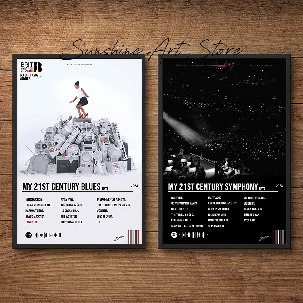 

My 21st Century Blues Album Art Poster RAYE Fans Art Canvas Printing Wall Decor Music Home Room Bar Aesthetic Prints Decoration