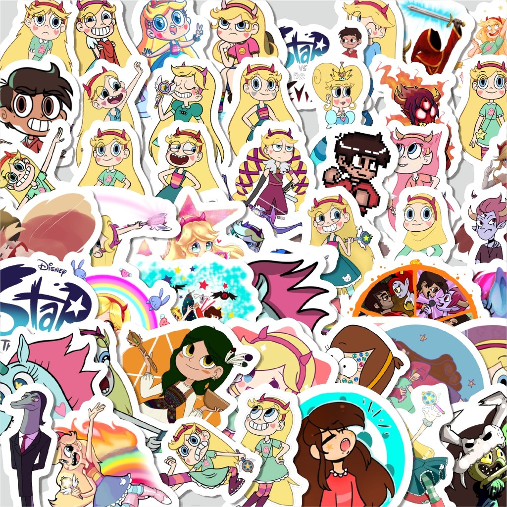 

Stiker Cutting Pack Sticker Kartun Star vs The Forces Of Evil Isi 100Pcs Series Aesthetic Lucu Keren Untuk Koper Bahan Vynil