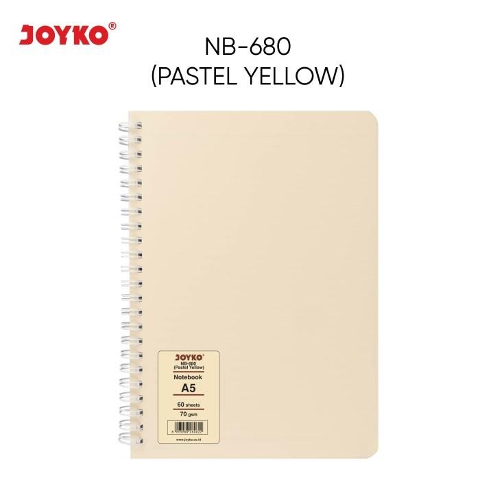 

R P e Ruled Notebook Diary Agenda Buku Catatan Bergaris Joyko NB-680 60 hal Yellow Green - Pastel Yellow