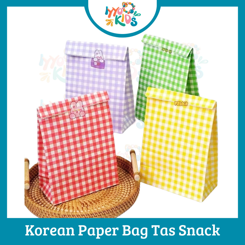 

IYYO KIDS | GB53 Korean Paper Bag Aesthetic Kertas gift bag pembungkus Snack Kue Kering Cookies Tas Kado