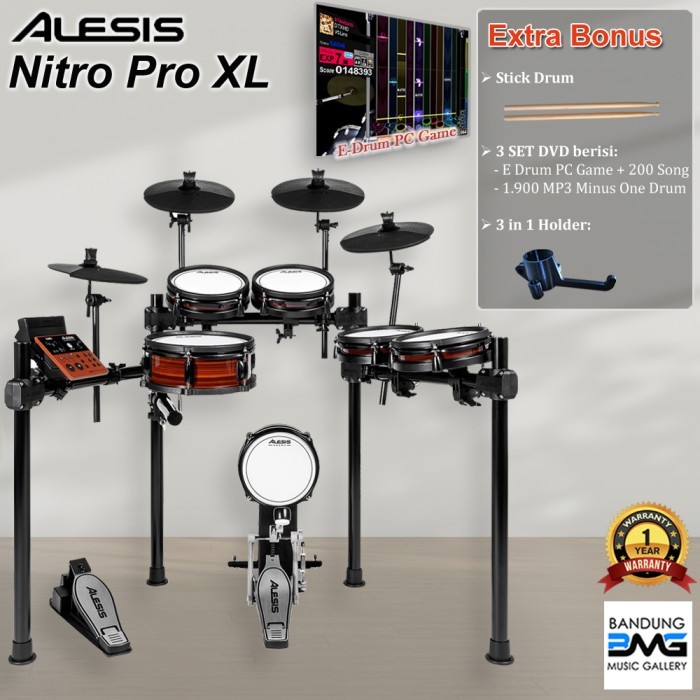 Alesis NITRO PRO XL Electric Drum Set - Drum Elektrik Alesis Original