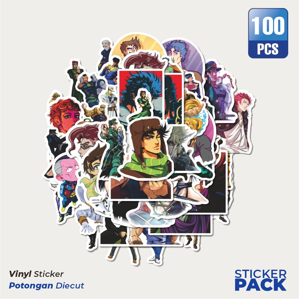 

Stiker Vinyl Sticker Anime JoJo's Bizarre Adventure Sticker Waterproof Aesthetic- Untuk Laptop, Motor, dan Helm - Paper Stationery Pack