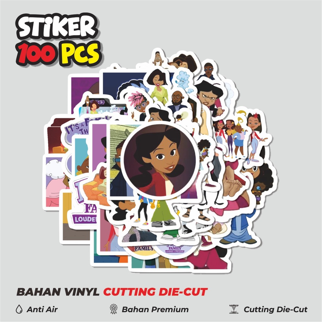 

Terbaru! 50 pcs Sticker Kartun The Proud Family Sticker Dekorasi Lucu Kreatif untuk Notebook, Skateboard, HP