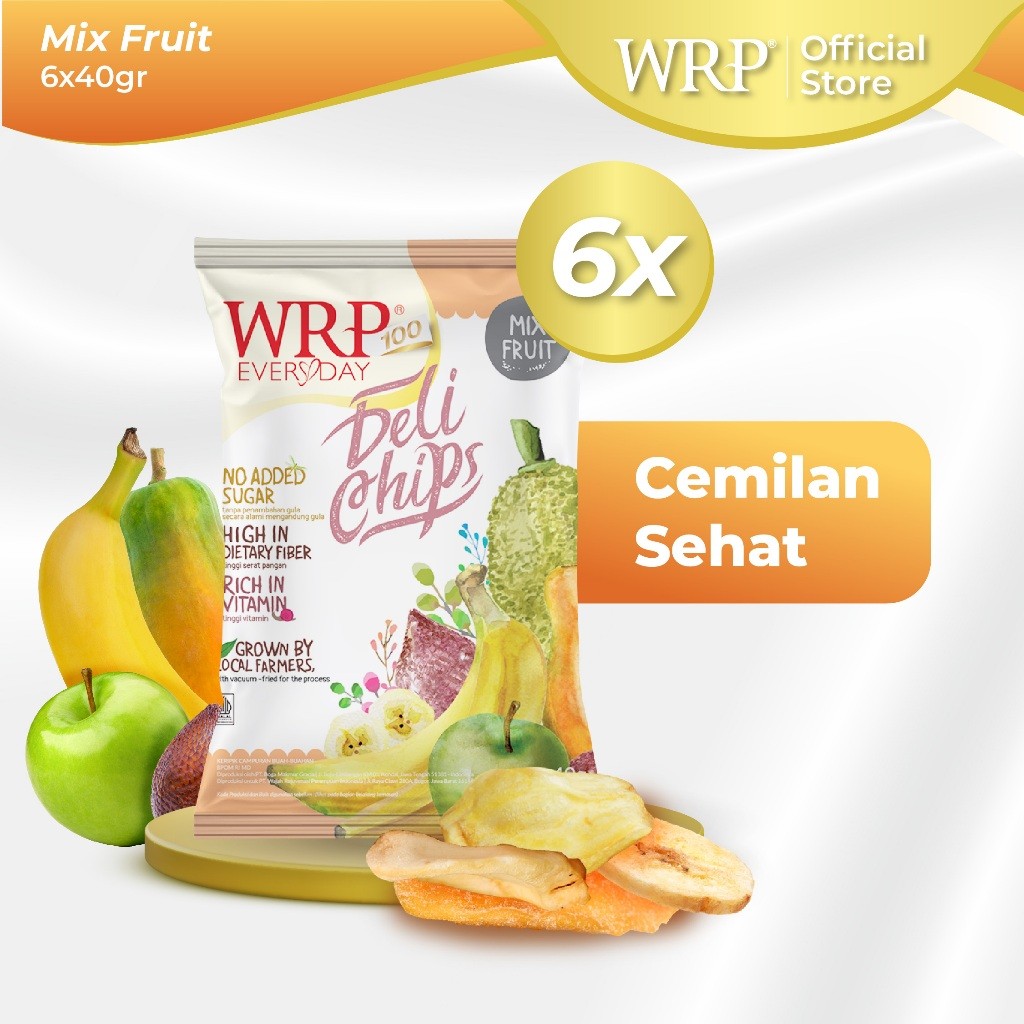 

WRP Delichips Mix Fruit 6 X 40G - (Flash Sale)
