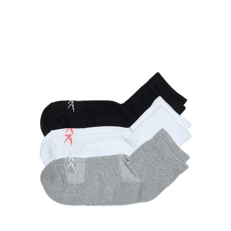 Reebok 3P Alifa Ankle Women's Socks - White/Melange/Black