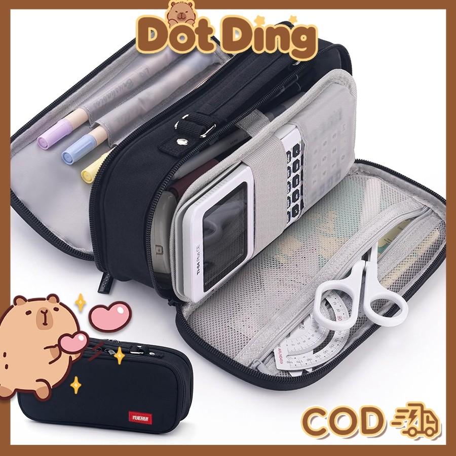 

[DOTDING]Lantai 5 Tempat Pensil Besar - Kantong Pensil Multifungsi Sekolah/Kantor Alat tulis FREE Gifts! H333