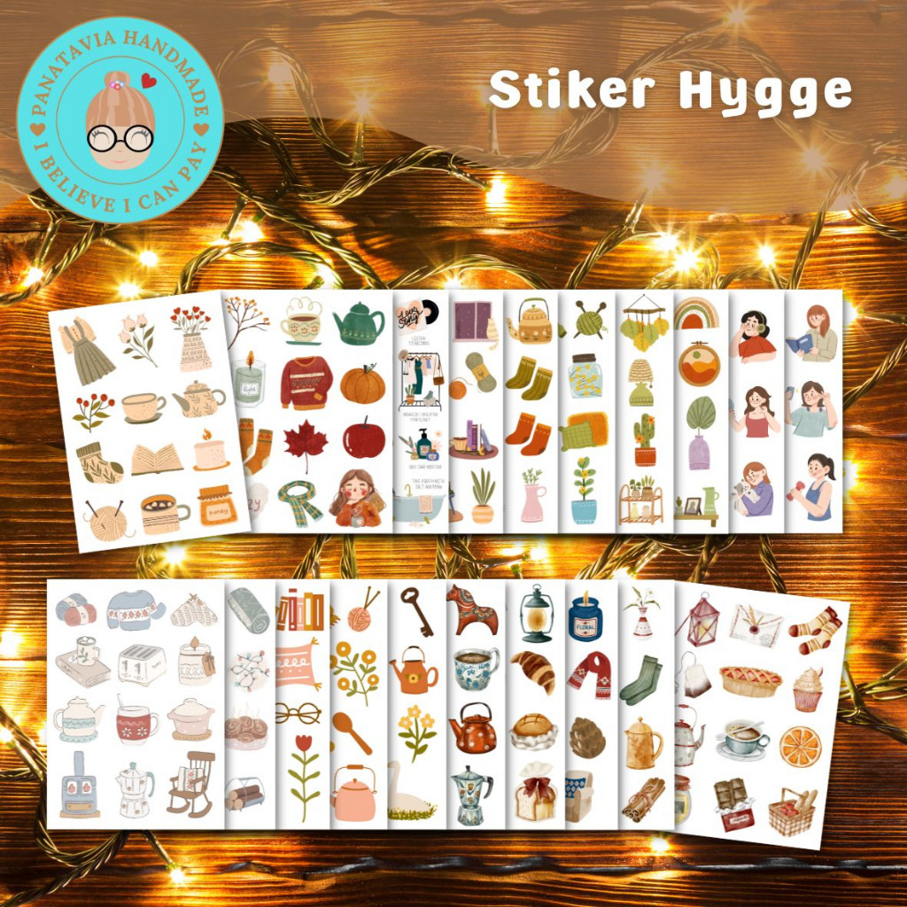 

Stiker Lucu Tema Hygge | Stiker Tahan Air | Stiker estetik