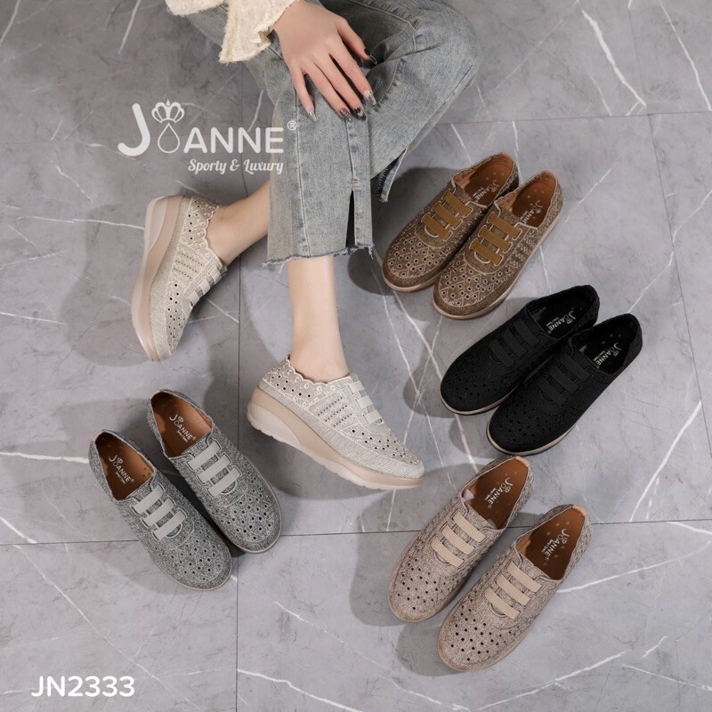 Joanne JN2333 Sepatu Wedges Korea Wanita Original