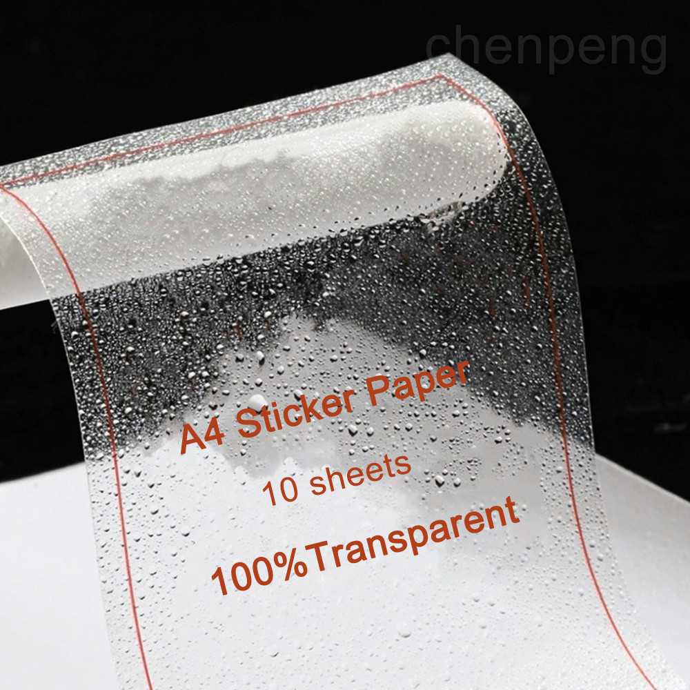 

Transparent Vinyl Sticker Paper 10 sheets waterproof Label Sticker A4 white Glossy Matte printable stickers for Inkjet Printer