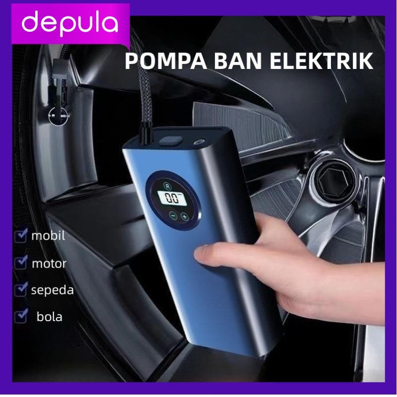 Pompa Ban Motor Pompa Ban Mobil Pompa Ban Mobil Portable Alat Penguji Tekanan Ban Cerdasco