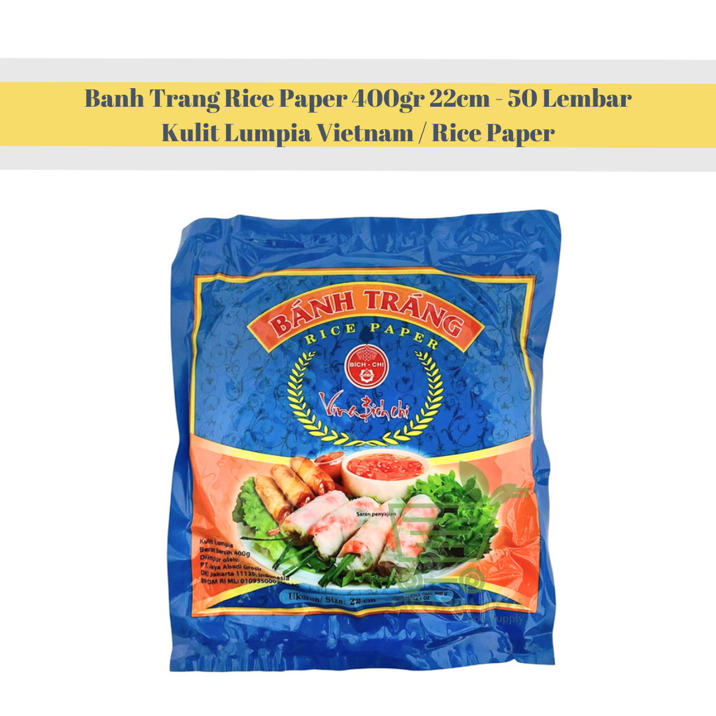 

Banh Trang Rice Paper 400gr 22cm - 50 Lembar / Kulit Lumpia Vietnam / Rice Paper