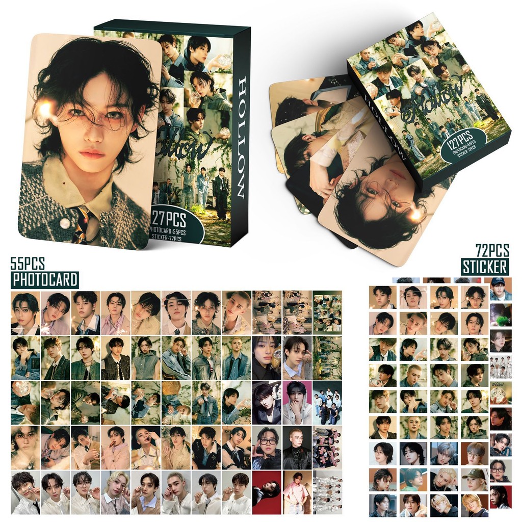 

New 127PCS Kpop SKZ Boy Stickers Photocard HOLLOW New Album Korean Star Lomo Cards Photo Print Card Set Fans Collection Postcard