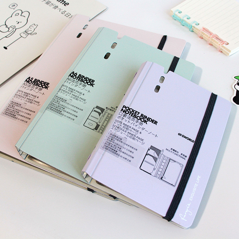 

Bview Art High-value A7 small notebook portable pocket book, loose-leaf notebook detachable notepad