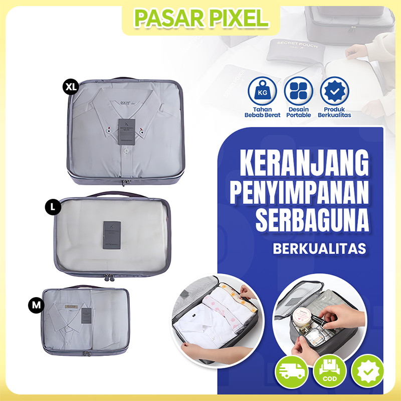 Tas penyimpanan perjalanan tas penyimpanan pakaian koper klasifikasi dapat dikompresi ukuran kecil d