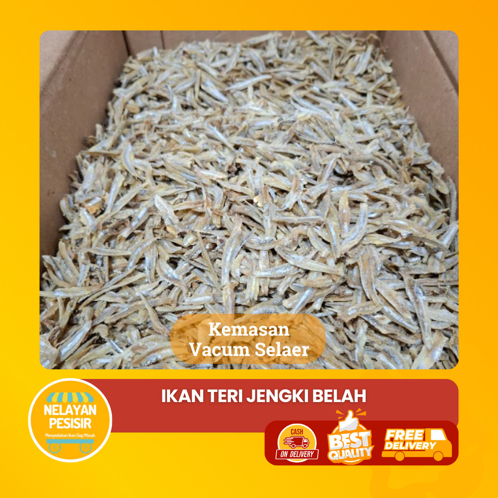 

Teri Jengki Belah Super Premium Ukuran Besar Kering Renyah Gurih untuk Sambal Mantap