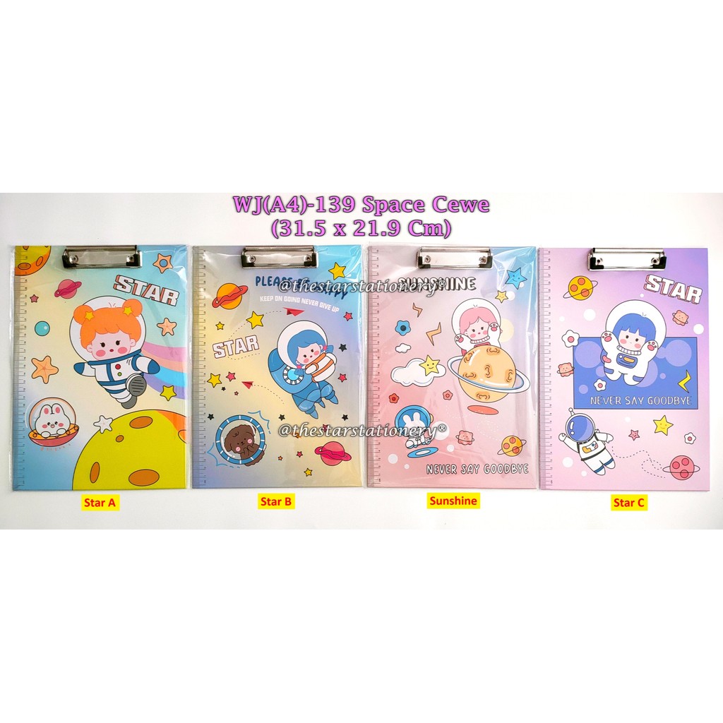 

(1 Biji) Clip Board Space Cewe 31.5*21.9 Cm / Papan Ujian Space A4 / Clipboard GXIMP WJ(A4)-139