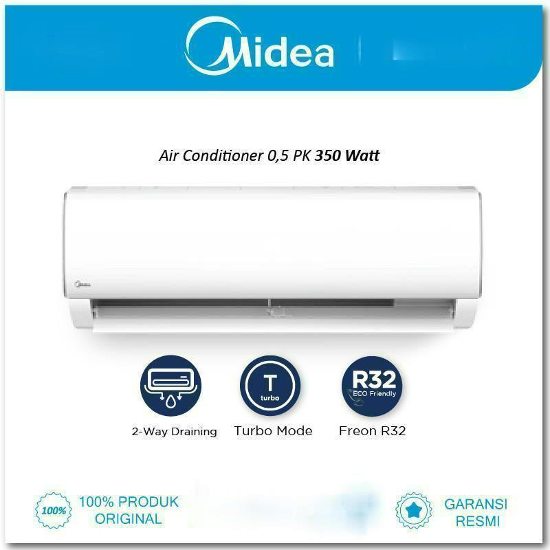 AC MIDEA 0,5PK MSAF05CRN2 PENDINGIN RUANGAN MIDEA MSAF 05CRN 1/2PK
