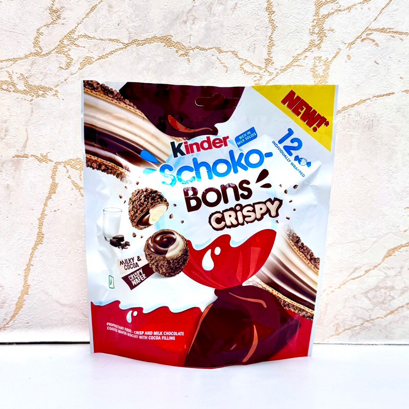 

Kinder Schoko Bons Crispy Chocolate Wafer Cocoa Coklat