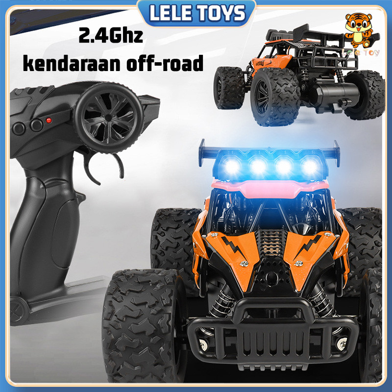 Leletoys 2.4G RC Alloy Off-Road Racing dengan ekor cahaya 1: 16 drift buggy anak laki-laki hadiah