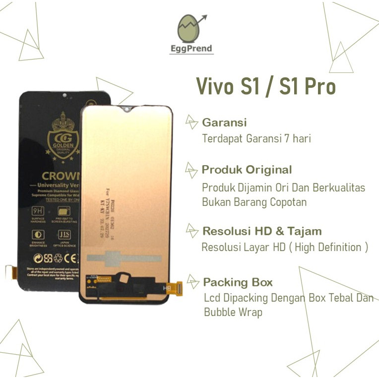 LCD TOUCHSCREEN VIVO S1 1907 / S1 PRO 1920/ Y7S / Y9S ORIGINAL FULLSET COMPLETE / LCD VIVO S1 / LCD 