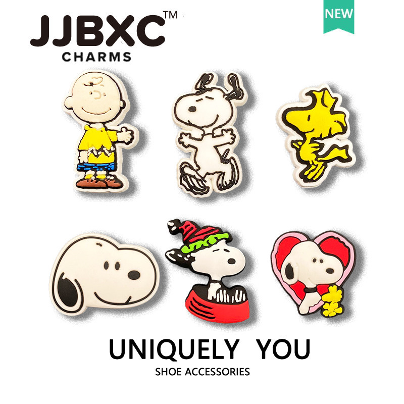 Jjbxc CHRM Shoe Buckle Shoe Accessories Cartoon Snoopy DIY Fashion Shoes Accessories