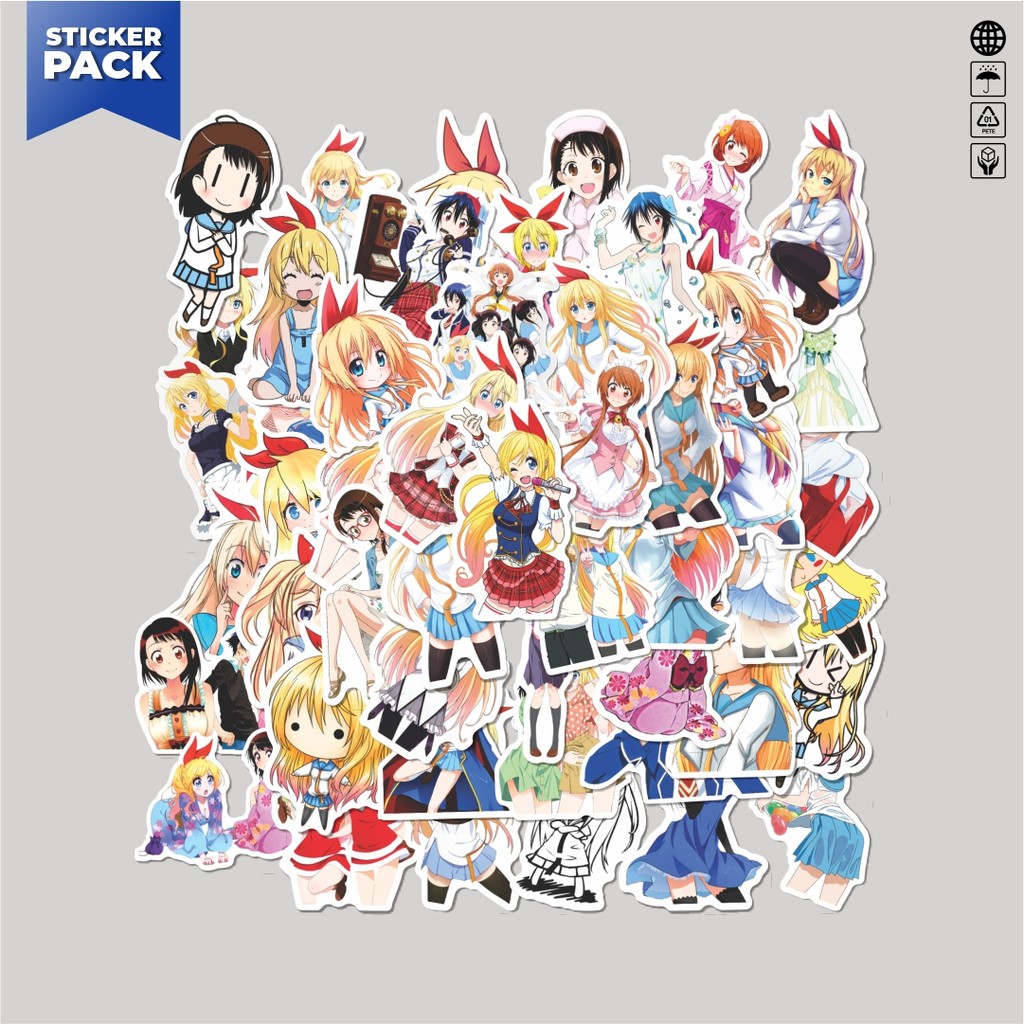 

[100PCS]Stiker Pack Stiker Anime Nisekoi Sticker Aesthetic Vinyl Anti Air Dekorasi Sticker Laptop Buku Journal Koper Helm Casing HP Gitar Helm Skateboard