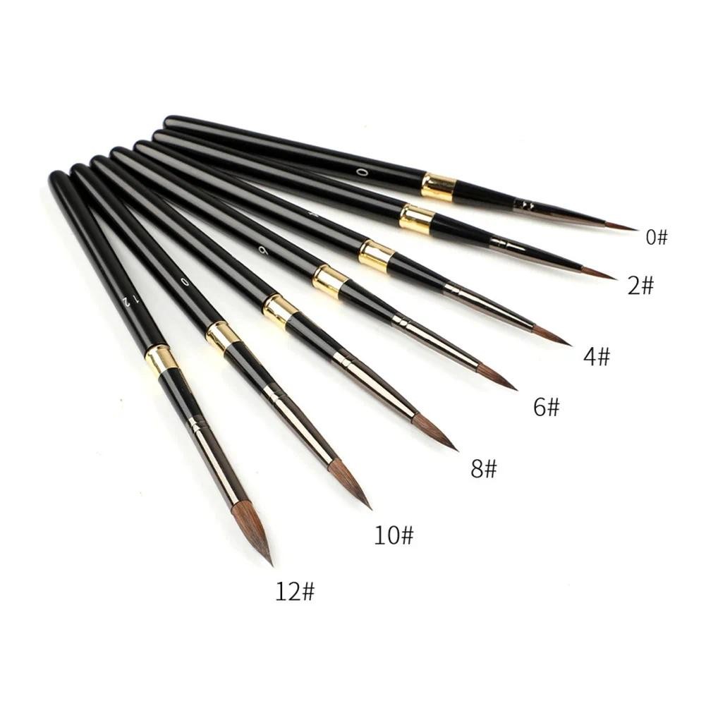 

1Pc Wolf Hair Paint Brush With Detachable Metal Rod Artistic Watercolor Painting Brushes Oil Painting Drawing Brush 7Sizes