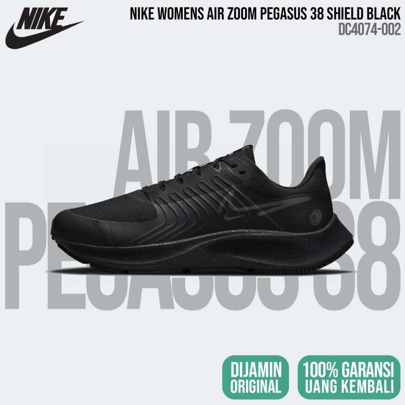Nike Air Zoom Pegasus 38 Shield Weatherized [DC4074-002] Black Womens Original BNIB - Sepatu Lari Wa