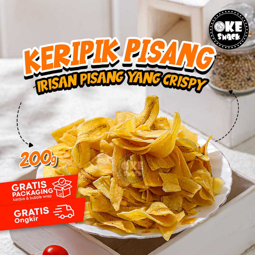 

Keripik Pisang Crispy Renyah 200g Gurih Halal