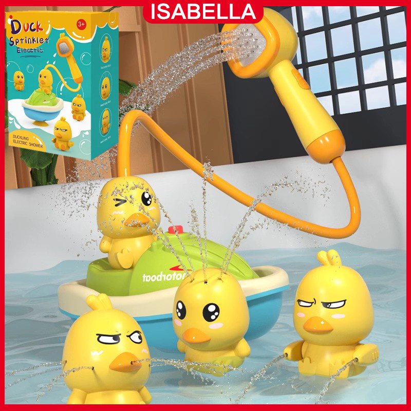 ISABELLA Mainan Mandi Anak Semprotan Elektrik Bebek Shower Duck Sprinkler