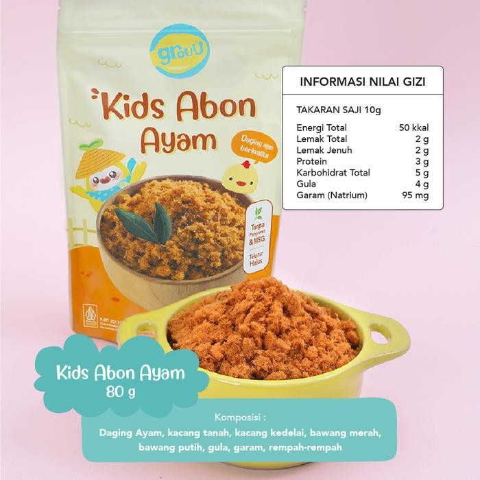 

Grouu - Abon Kids/Anak Ayam & Sapi (cocok untuk 12+ Bulan) - Tekstur lebih padat dibanding Abon MPASI - Lauk, Snack Anak - Chicken & Beef Tanpa MSG Makanan Bayi Baby Food Bawang Cemilan - Ayam