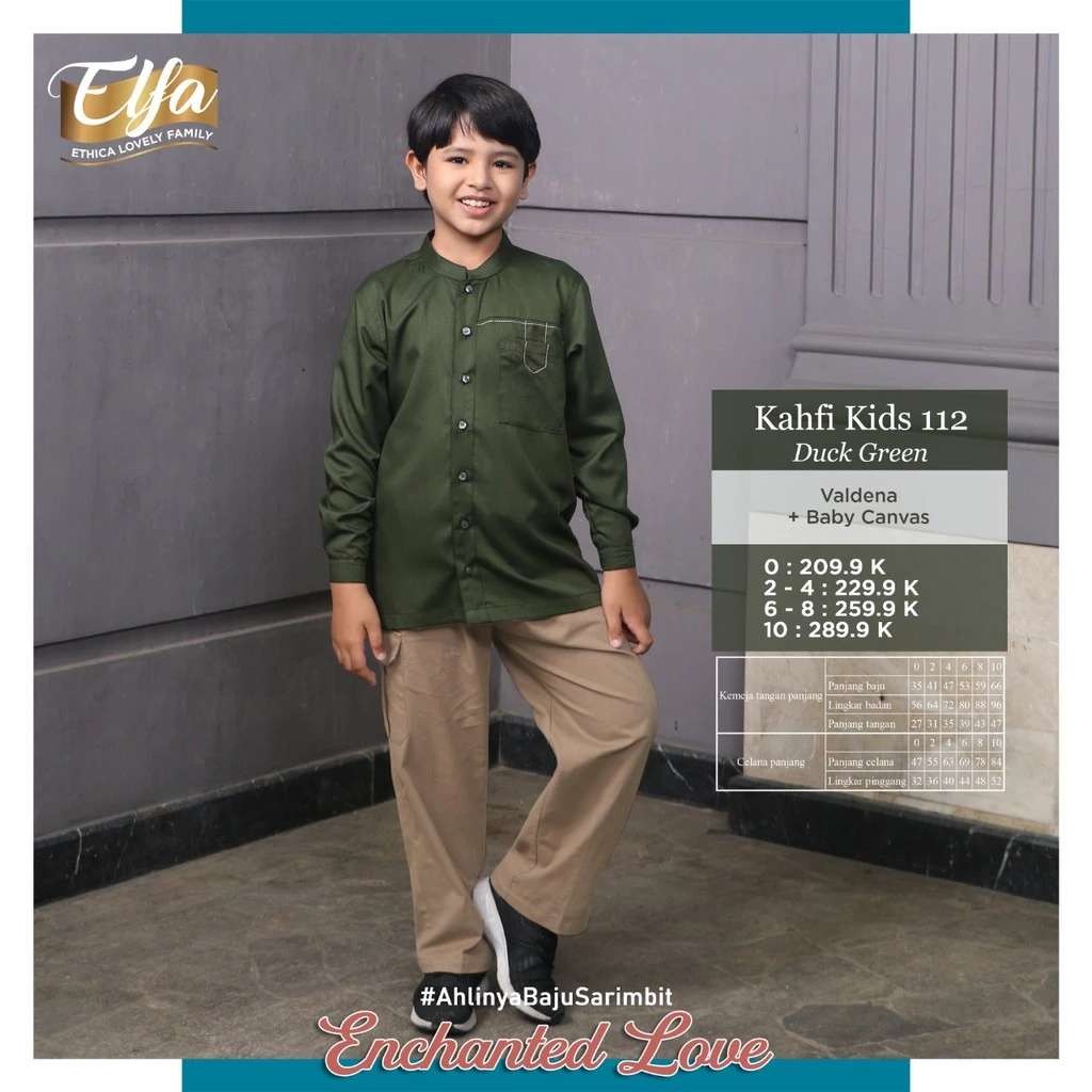 ETHICA KOKO ANAK KAHFI KIDS 112 DUCK GREEN