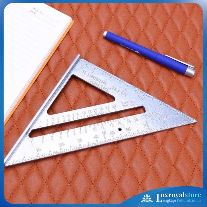 

Penggaris Siku Mistar Triangle Ruler Aluminium Alloy Taffware - Luxroyalstore