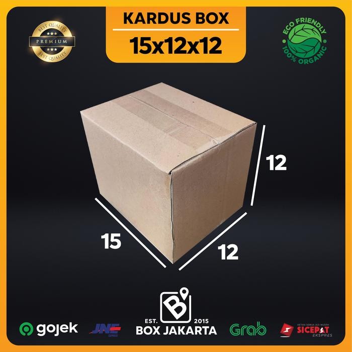

KARDUS BOX uk 15x12x12 CM Kotak Packaging Corrugated SHEET POLOS