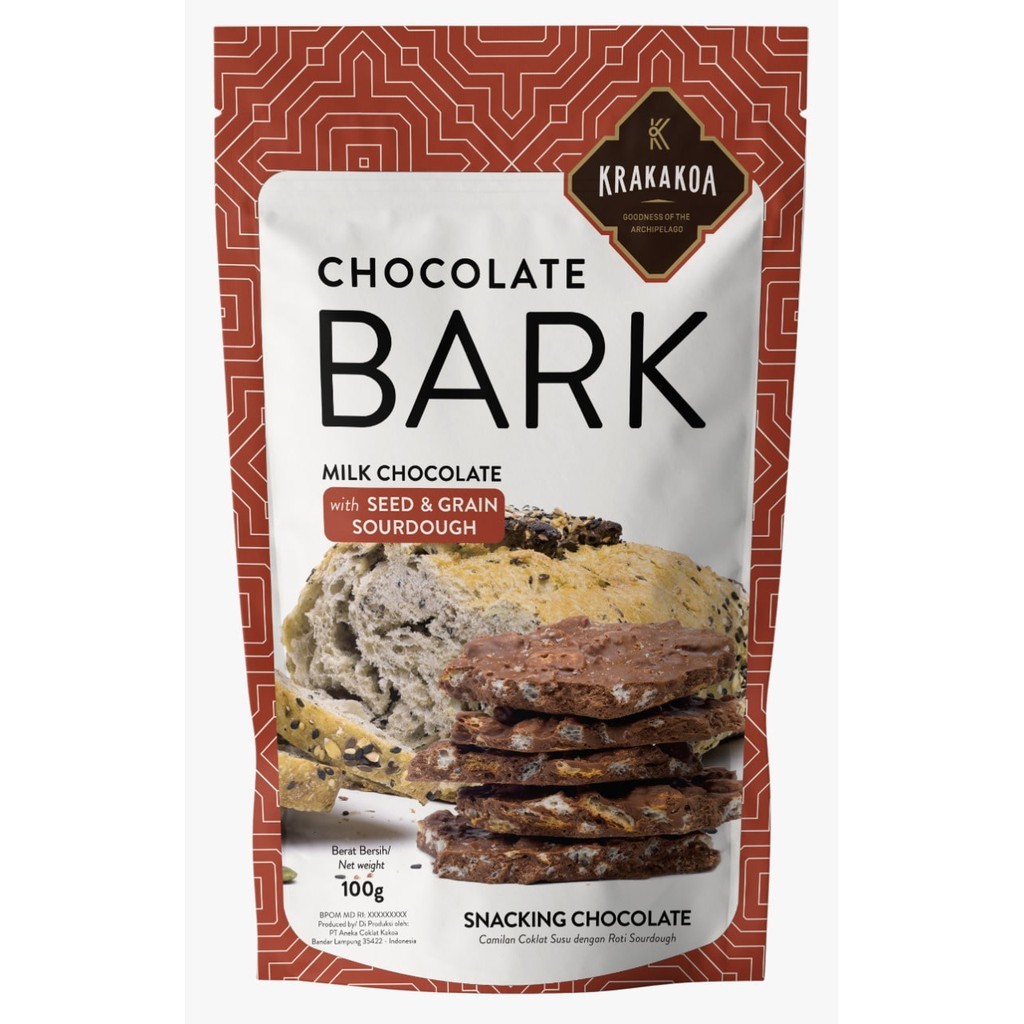 

Krakakoa Chocolate Bark, Milk Chocolate with Seed & Grain