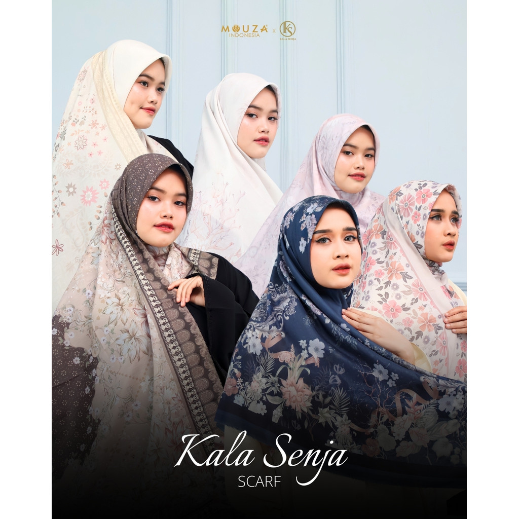 Koleksi Najmi / Mouza Kala Senja Scarf / Hijab Segiempat Motif Premium Kala Senja Scarf by Mouza
