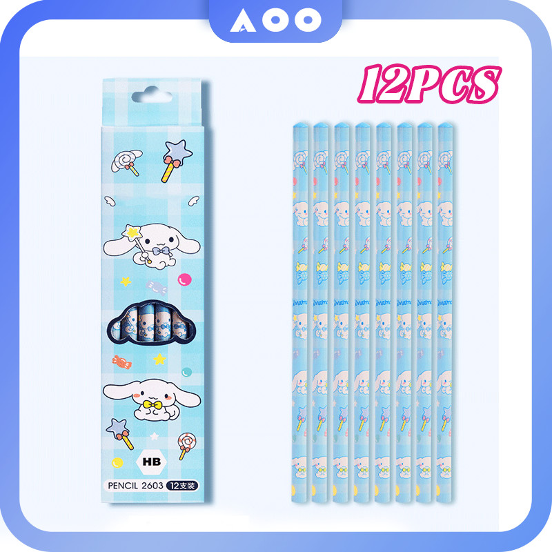 

【12pcs】Pensil / HB Fancy Kartun Lucu/PENSIL HB MOTIF KARTUN JEPANG ISI