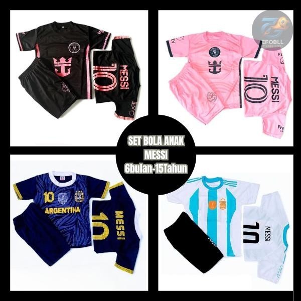 STELAN BAJU BOLA ANAK MESSI INTER MIAMI / JERSEY ANAK MESSI ARGENTINA /JERSEY BOLA ANAK / STELAN BAJ