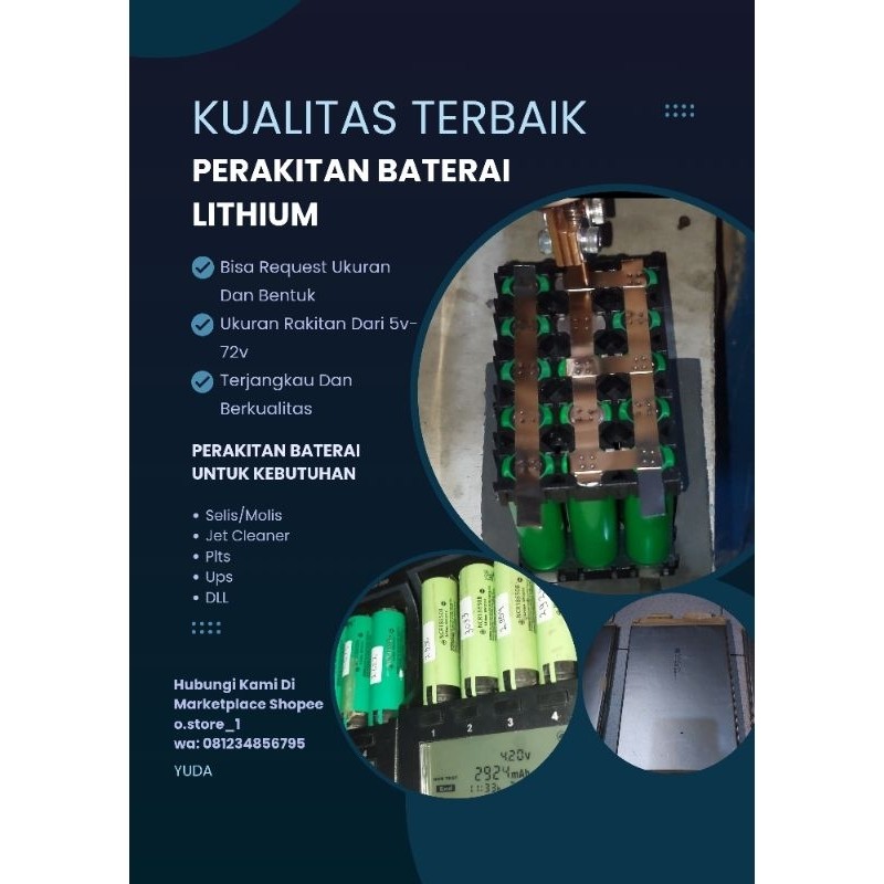 JAMIN MURAH Baterai Pack 18650 rakitan spot welder Custom 12v/24v/36v/72v(BISA LANGSUNG ORDER)