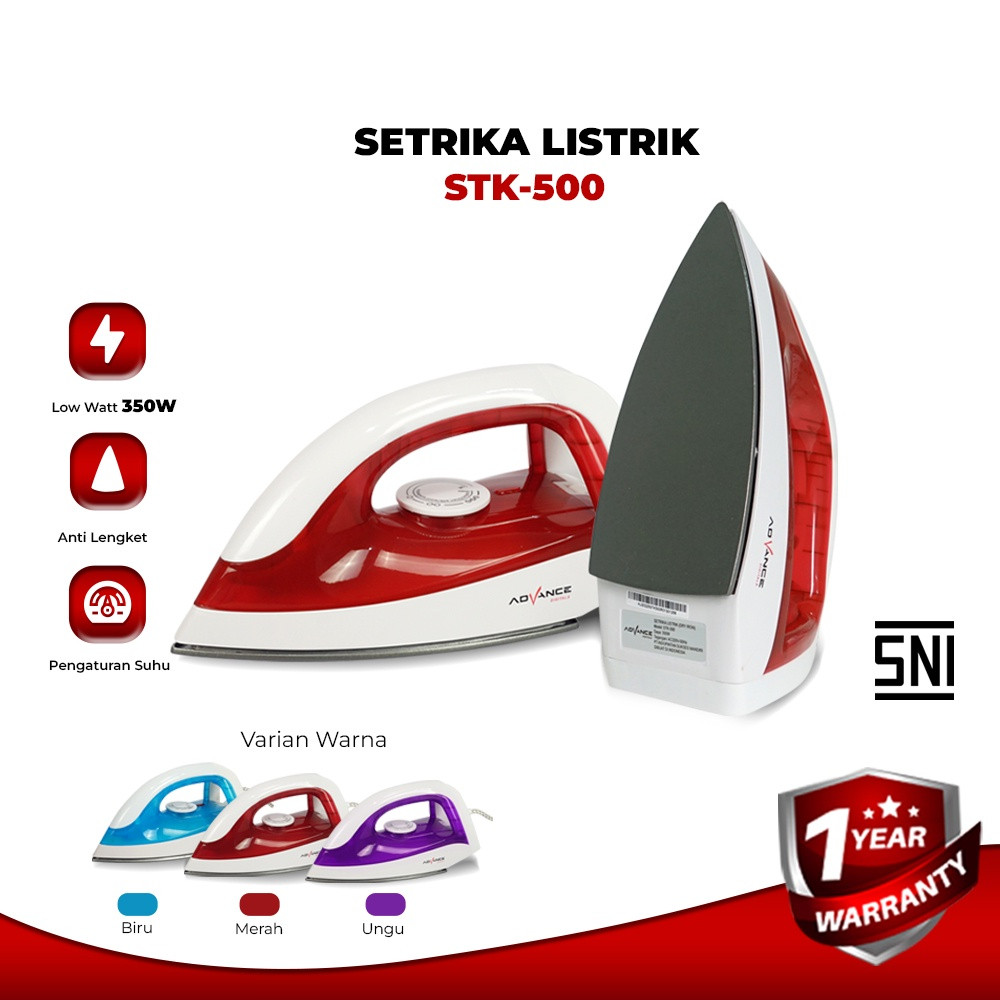 Advance Setrika Listrik / Gosokan Baju Low Watt - STK500