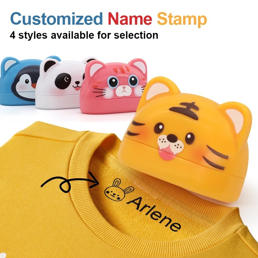 

Personalized Name Stamps for Kindergarten: Custom Name Seals for Kids, Clothing Labels, Waterproof Textile Tags
