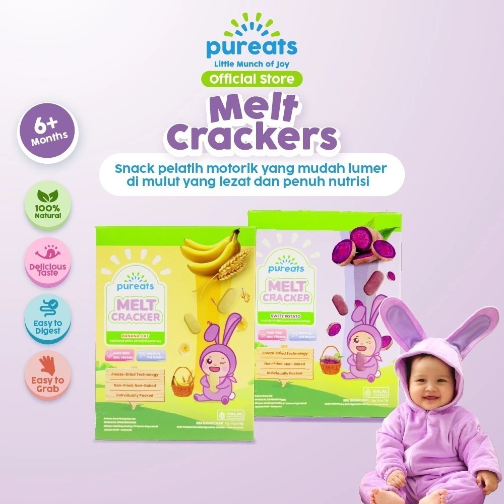 

Pureats Melt Cracker Snak Anak Buah Sayur 6m+