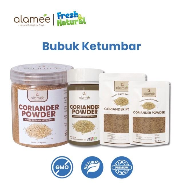

ALAMEE Ketumbar Bubuk Organik Bumbu Dapur Instan Coriander Powder Murni Asli Tanpa Campuran fresh and natural