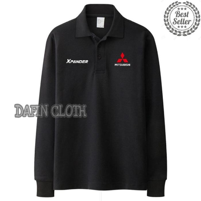 Longsleeve Polo Shirt Kaos Kerah Pria Lengan Panjang Mitsubishi Xpander Kaos Big Size Polo Big SIze 