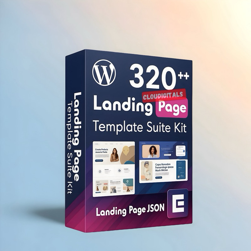 320++ Template LANDINGPAGE Suite Kit JSON Elementor - Website Semua Niche Komplit - Bisa Load Gambar