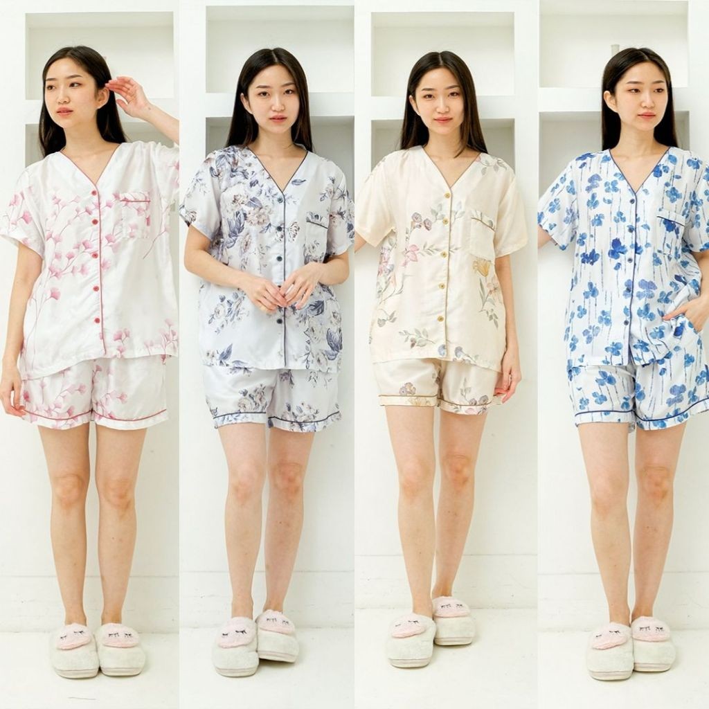 Cielyn | Organic Silk | Ruby Collection | Set Baju Tidur Wanita