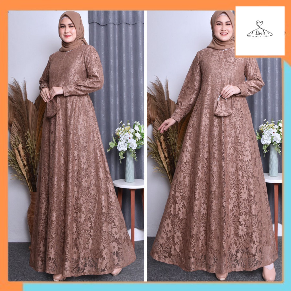 Atasan Wanita Murah Gamis Wanita Jumbo Murah Burkat - Dress Kondangan Cewek Kekinian Pakaian Pesta W