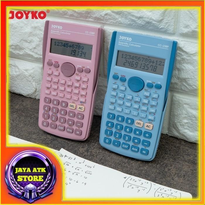 

Joyko Scientific Calculator Kalkulator Ilmiah CC-23BP 240 Functions Warna Biru dan pink